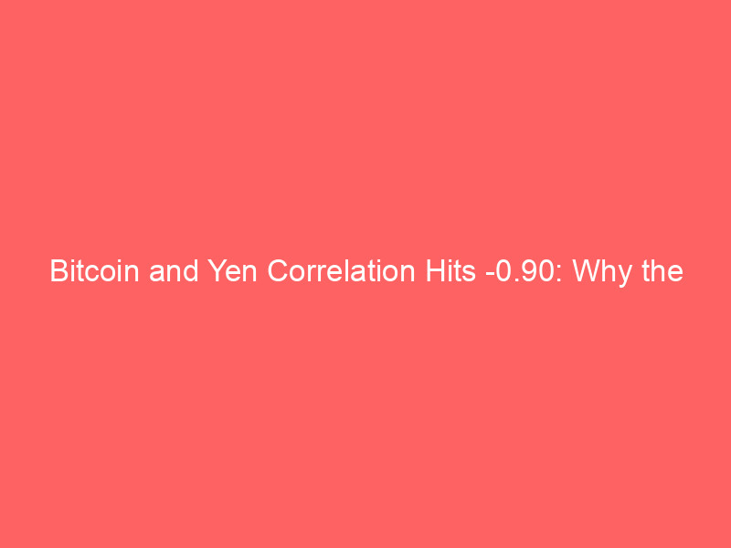 bitcoin and yen correlation hits 0.90: why the crypto carry trade theory is dead