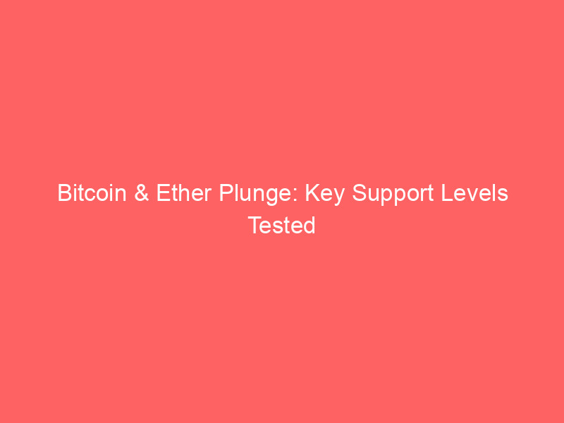 bitcoin & ether plunge: key support levels tested amid bearish options sentiment, defi woes
