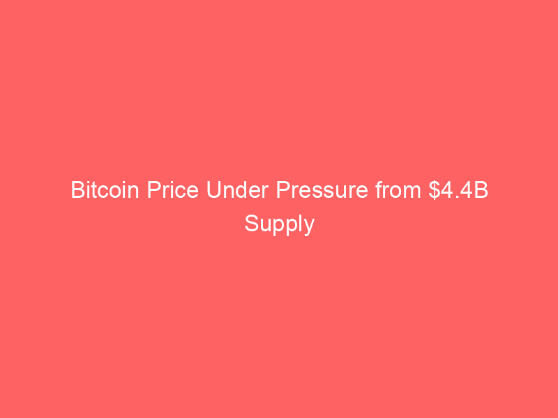 bitcoin price under pressure from $4.4b supply overhang as etf outflows surge
