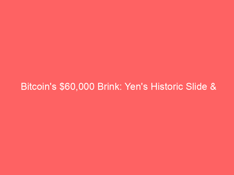 bitcoin's $60,000 brink: yen's historic slide & microstrategy's pivotal btc sale reshape crypto landscape