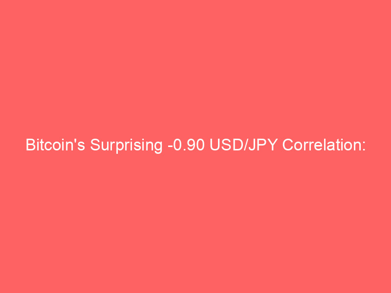 bitcoin's surprising 0.90 usd/jpy correlation: unpacking the macro implications