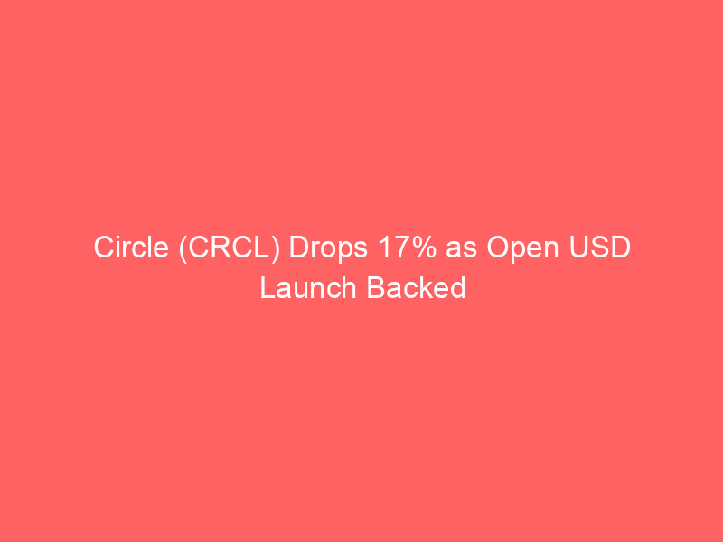 circle (crcl) drops 17% as open usd launch backed by stripe, coinbase, mastercard, visa and blackrock intensifies stablecoin competition