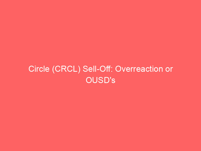 circle (crcl) sell off: overreaction or ousd's existential threat?
