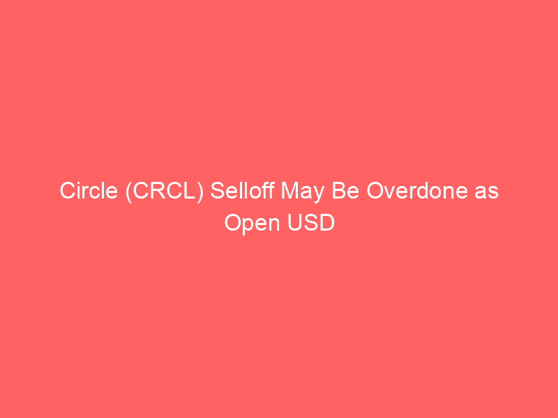 circle (crcl) selloff may be overdone as open usd challenges usdc but faces major adoption hurdles