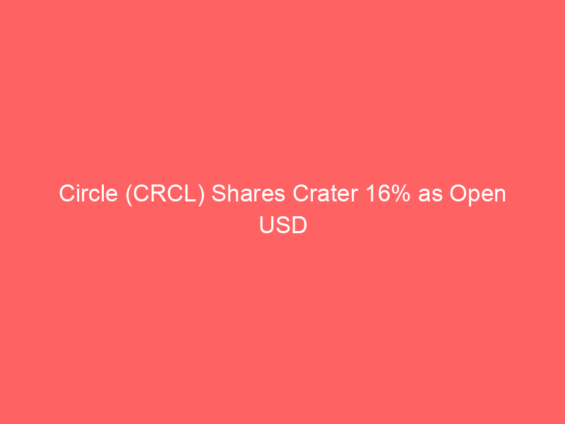 circle (crcl) shares crater 16% as open usd consortium targets usdc revenue model