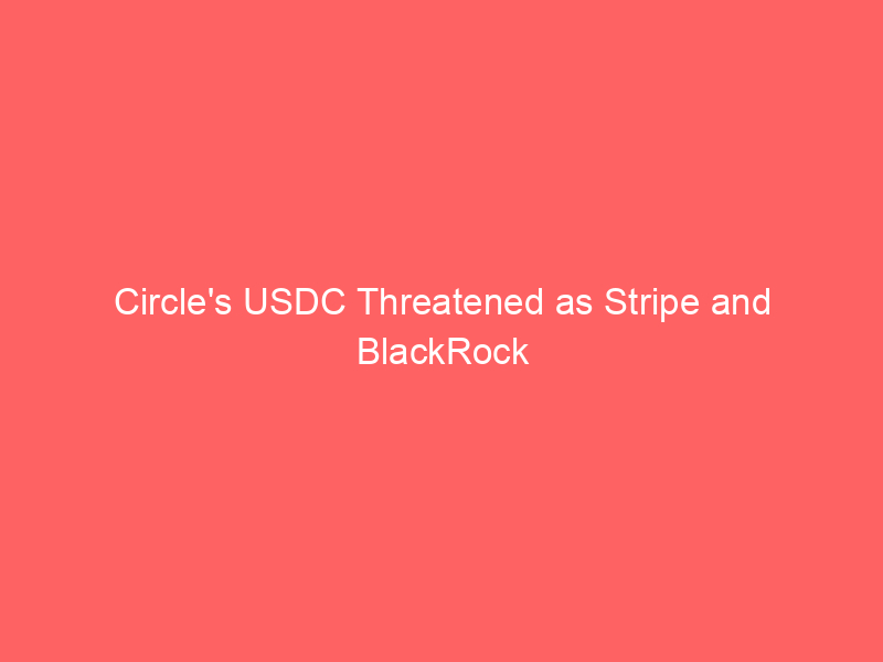 circle's usdc threatened as stripe and blackrock join massive stablecoin consortium