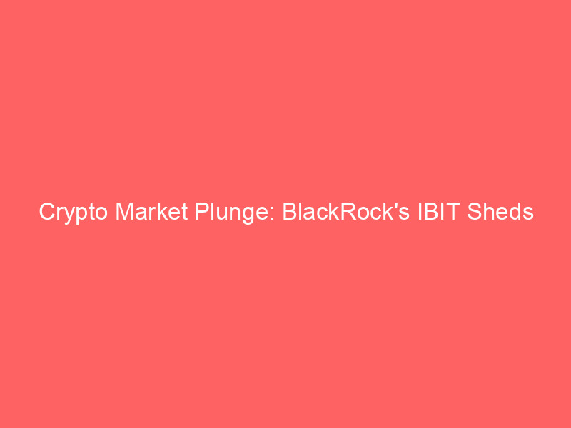 crypto market plunge: blackrock's ibit sheds $300m as ai fuels stock rally; trump's billion dollar crypto revenue unveiled