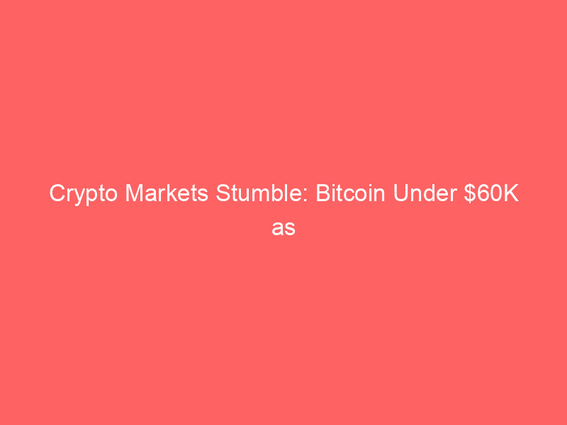crypto markets stumble: bitcoin under $60k as yen's dive boosts dollar, microstrategy eyes btc sales