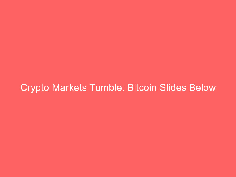 crypto markets tumble: bitcoin slides below $60,000 amid strong dollar and strategy's $1b sales plan