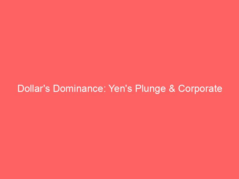 dollar's dominance: yen's plunge & corporate sales roil crypto markets