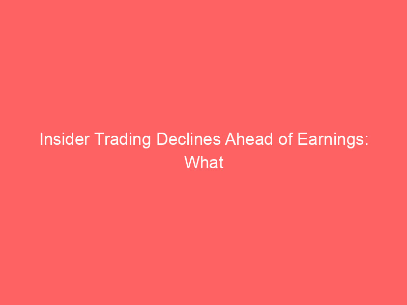 insider trading declines ahead of earnings: what neutral sentiment means for dri, iff, and mdu