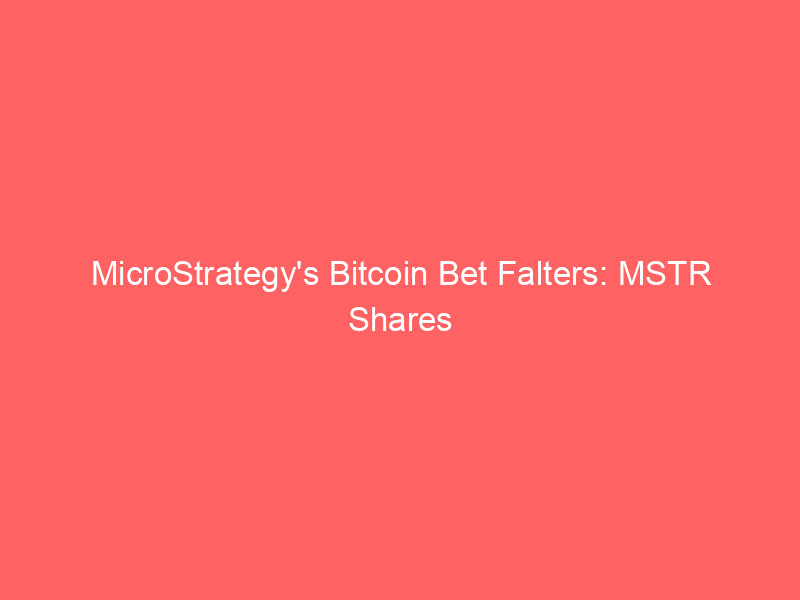 microstrategy's bitcoin bet falters: mstr shares face 11th losing month in a year amid crypto downturn