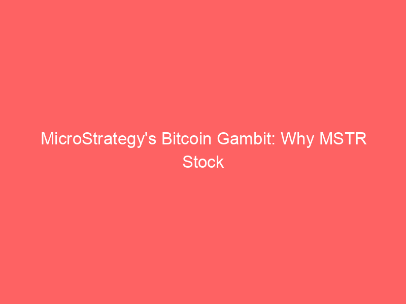 microstrategy's bitcoin gambit: why mstr stock plunged 41% in a month