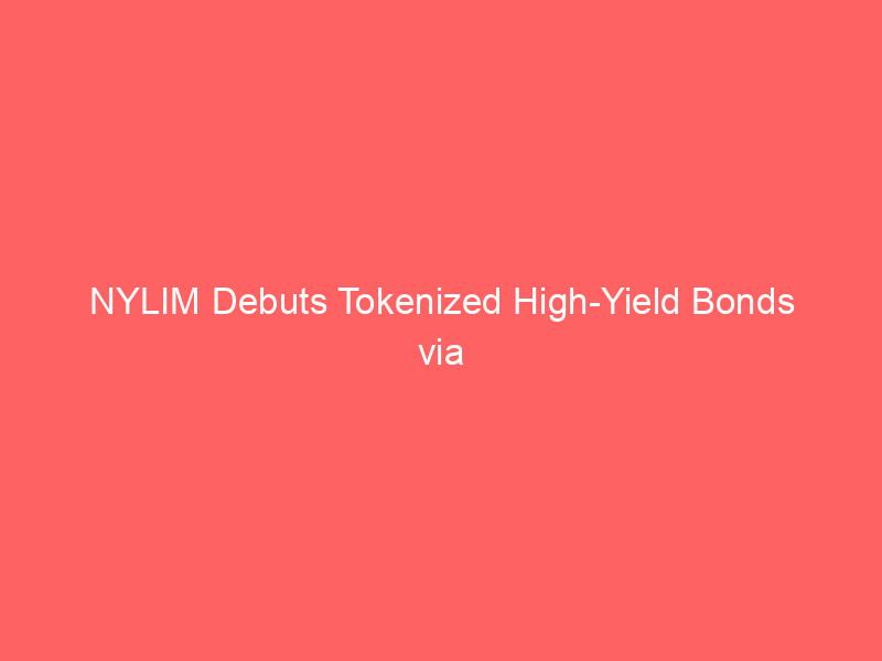 nylim debuts tokenized high yield bonds via centrifuge; wall street's digital shift accelerates