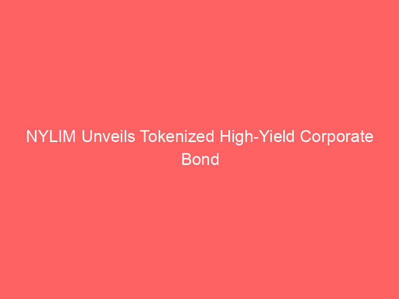 nylim unveils tokenized high yield corporate bond fund with centrifuge, marking wall street's digital leap