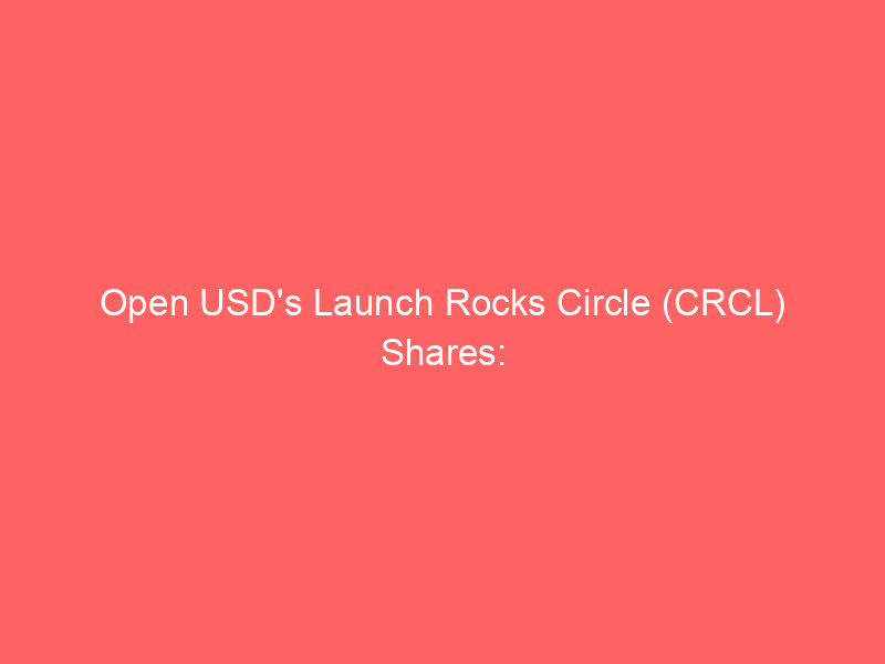 open usd's launch rocks circle (crcl) shares: overreaction or looming stablecoin shift?