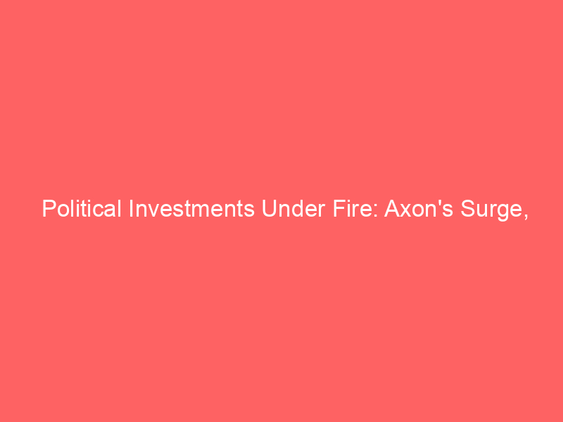 political investments under fire: axon's surge, ethical questions, and the stock act's shortcomings