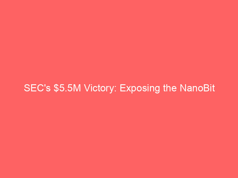 sec's $5.5m victory: exposing the nanobit 'pig butchering' crypto scam