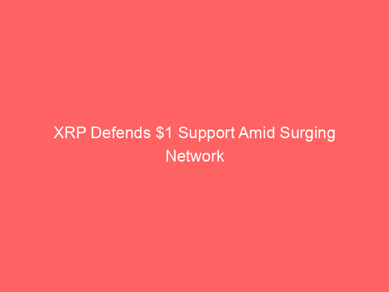 xrp defends $1 support amid surging network activity, cleaned leverage: future trajectory examined