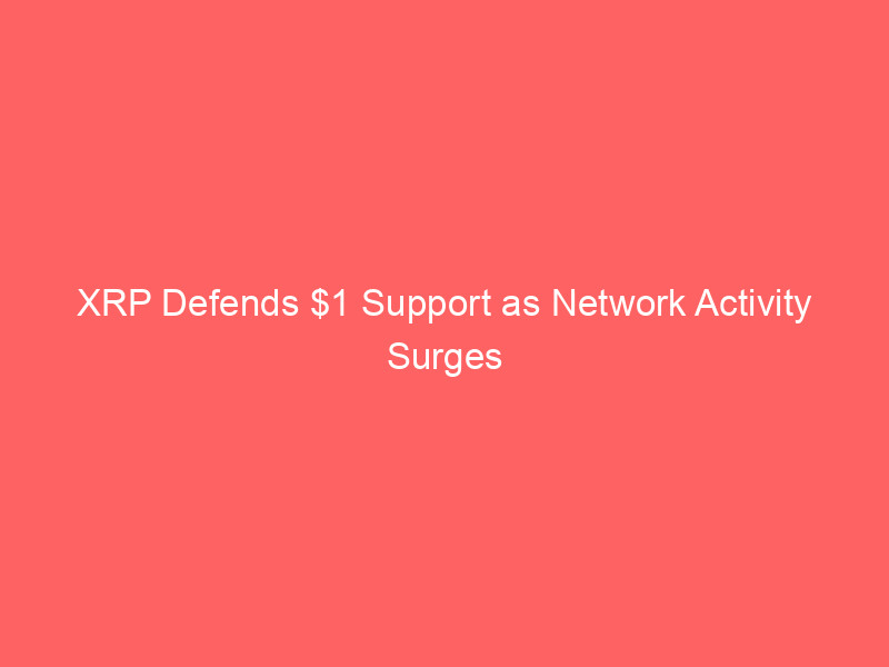 xrp defends $1 support as network activity surges 72% and leverage resets: is a breakout coming?