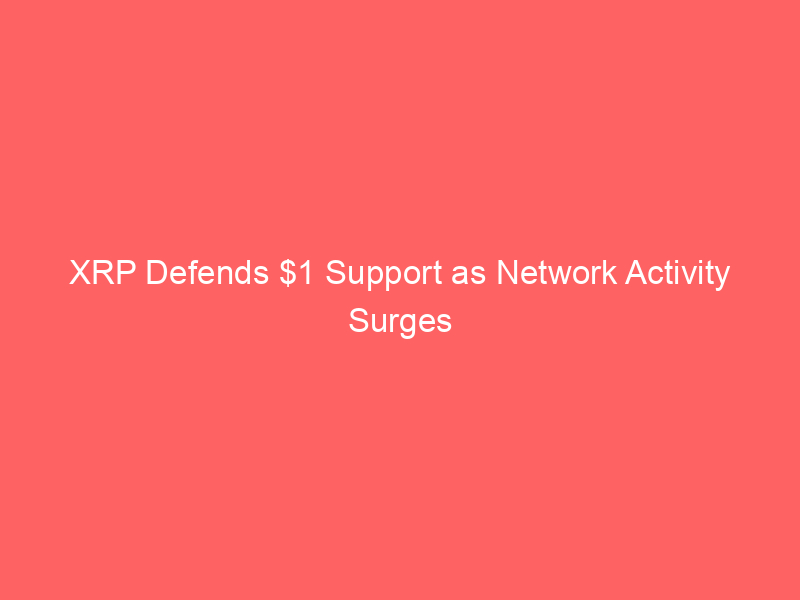 xrp defends $1 support as network activity surges 72% and leverage resets