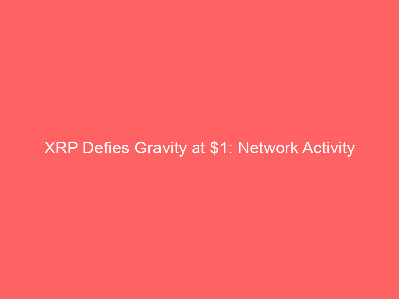 xrp defies gravity at $1: network activity surges, leverage clears, eyes $1.10 breakout