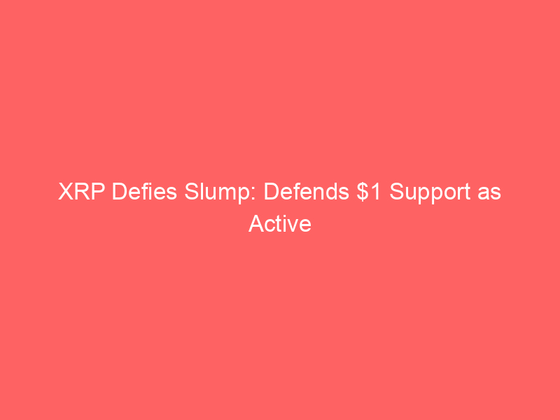 xrp defies slump: defends $1 support as active addresses surge 72% and speculative leverage resets