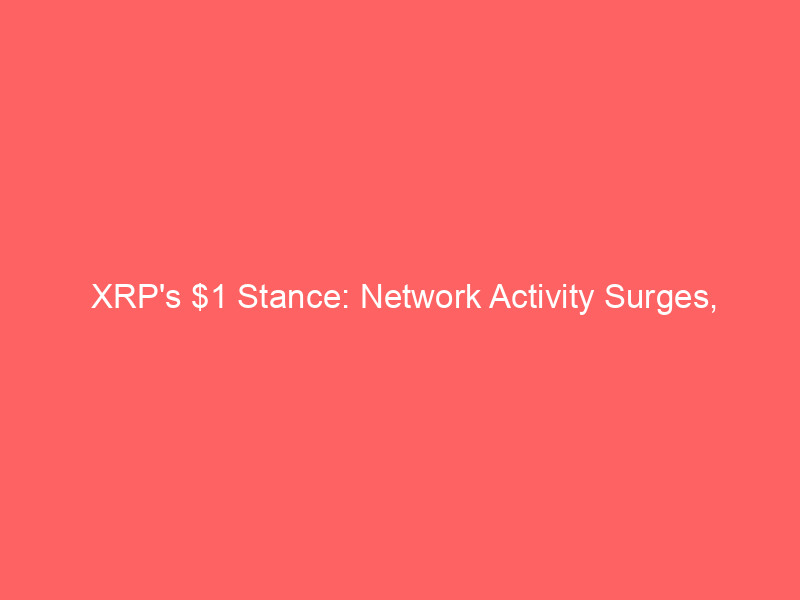 xrp's $1 stance: network activity surges, leverage clears, what's next for the ripple linked crypto?