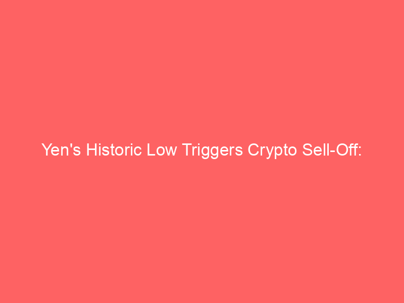 yen's historic low triggers crypto sell off: bitcoin dips below $60k amid microstrategy sales scare