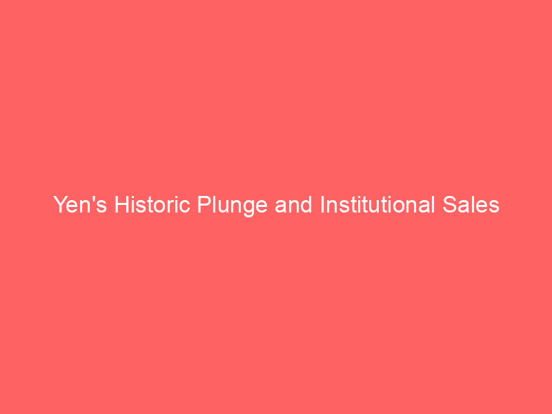yen's historic plunge and institutional sales pressure crypto markets below $60k bitcoin