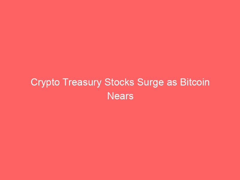 crypto treasury stocks surge as bitcoin nears $65k: mstr, bmnr, and sbet lead tactical rebound