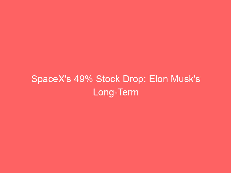 spacex's 49% stock drop: elon musk's long term vision confronts short term market realities