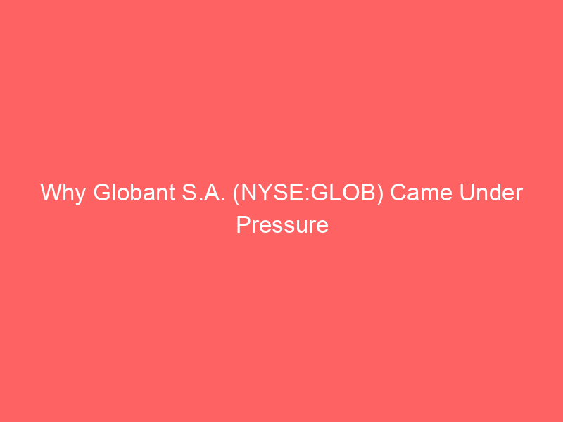 why globant s.a. (nyse:glob) came under pressure as ws amati warns of overdone ai expectations