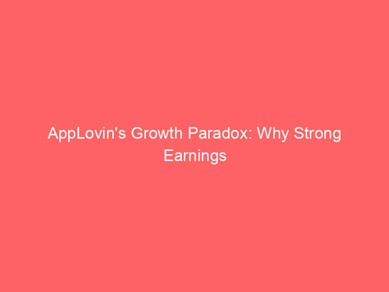 applovin's growth paradox: why strong earnings failed to impress investors