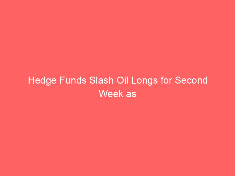 hedge funds slash oil longs for second week as hormuz hopes weigh on crude
