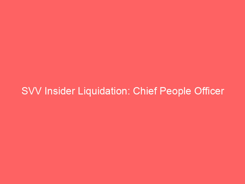 svv insider liquidation: chief people officer cashes in $1.41 options for $766k