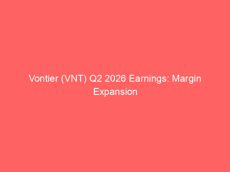 vontier (vnt) q2 2026 earnings: margin expansion fuels guidance raise despite segment headwinds